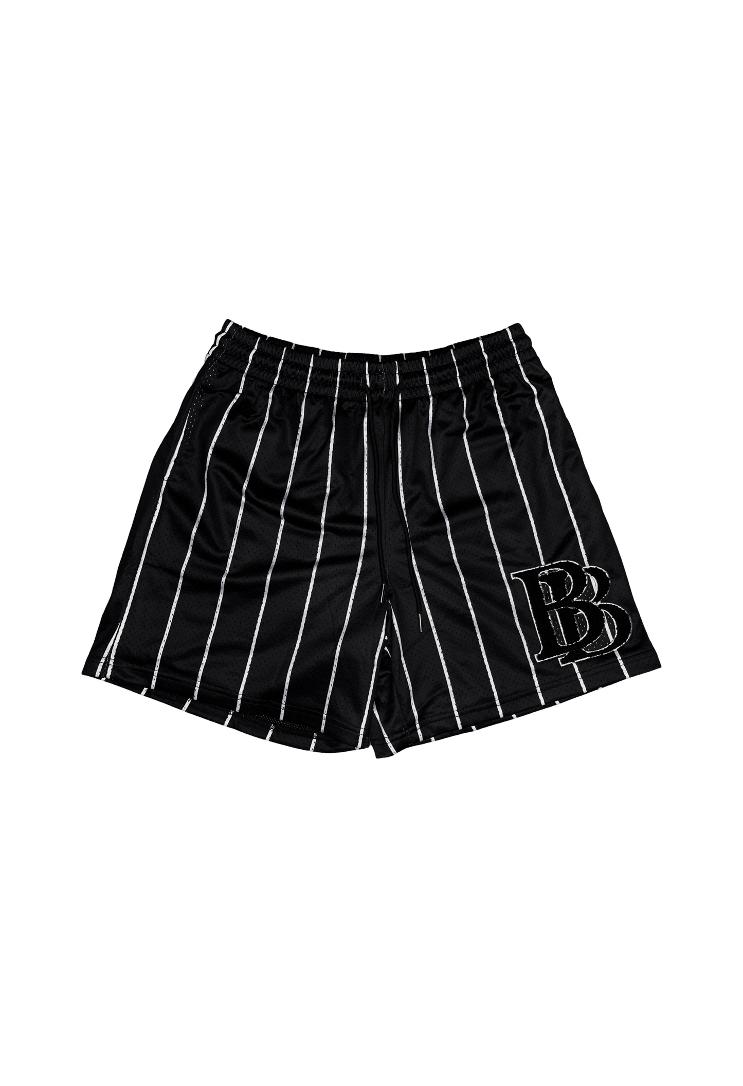 Pinstripe Black Shorts